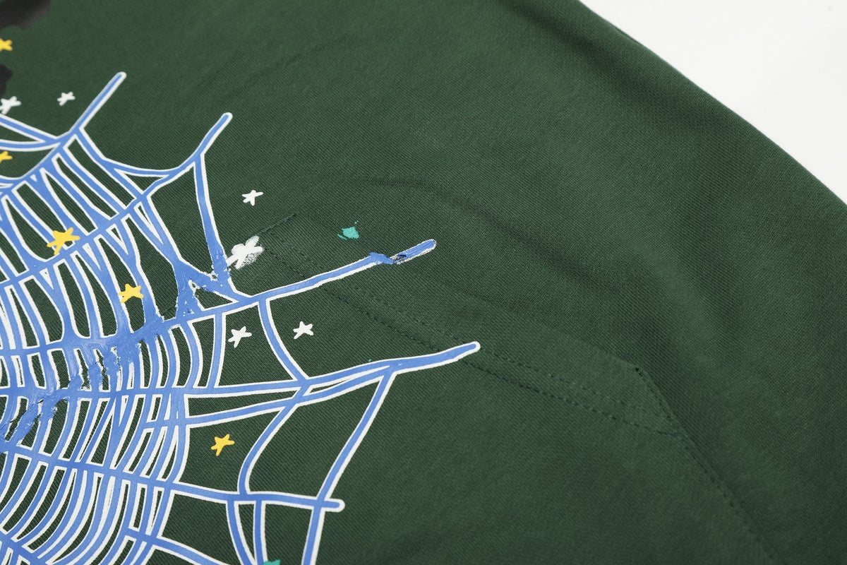 Sp5der Spiderweb Graphic Hoodie — detail