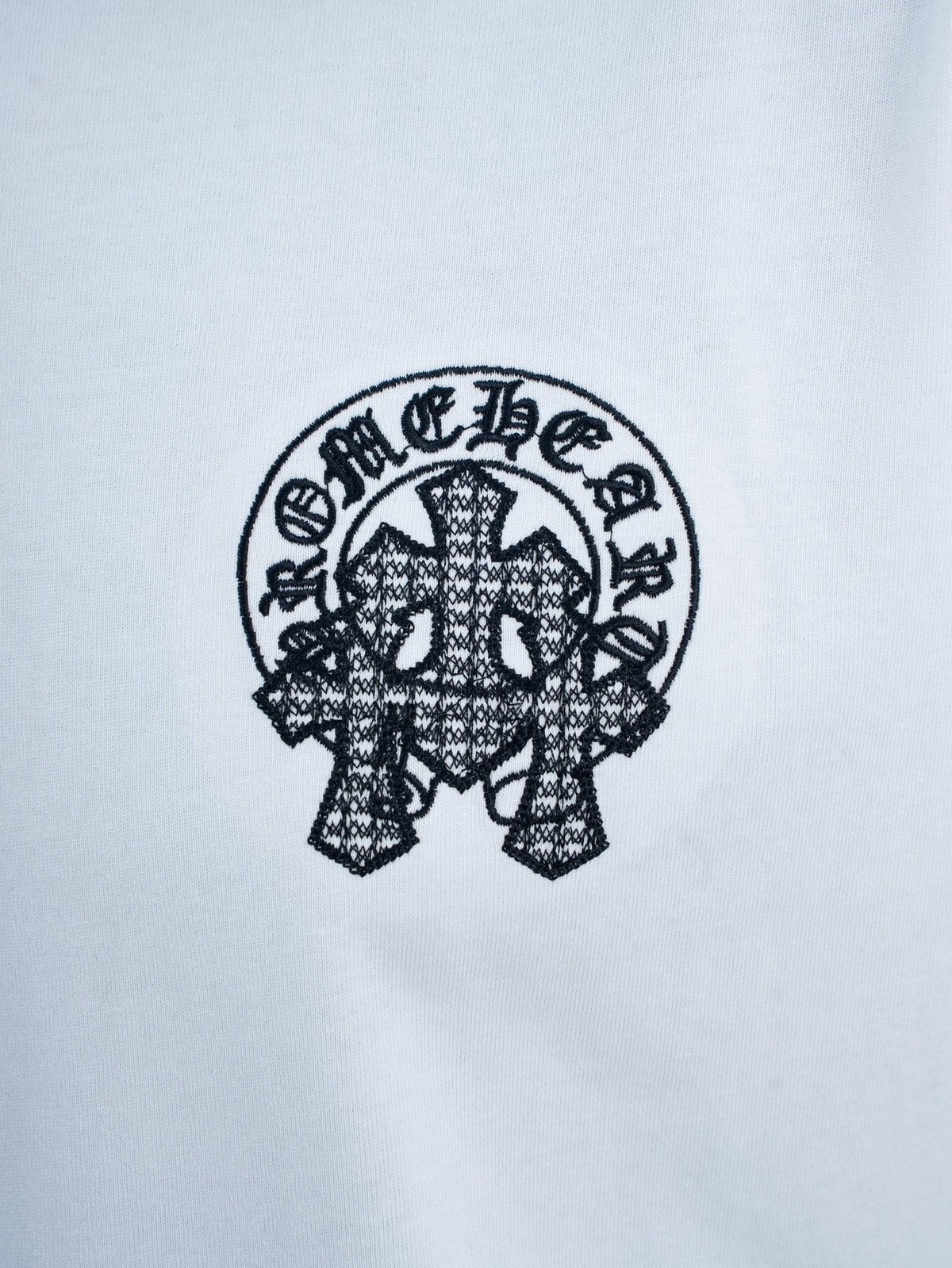 Chrome Hearts Rhinestone Slogan Graphic T-Shirt — detail