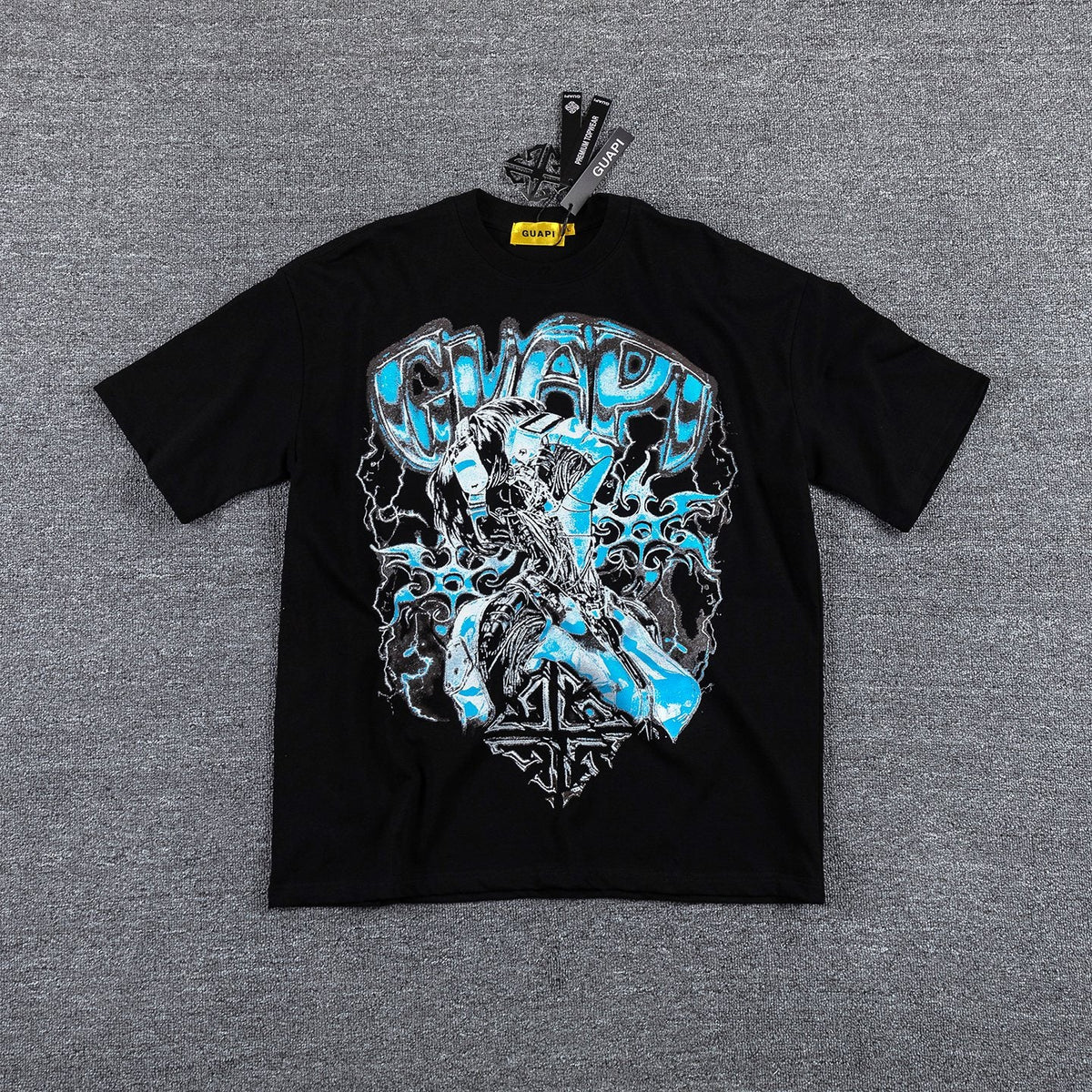 GUAPI Blue Graphic Short-Sleeve T-Shirt — hero