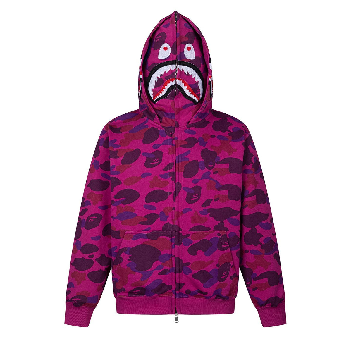 BAPE Shark Camo Full-Zip Hoodie — front